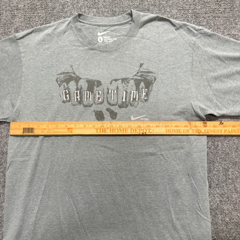 VTG Nike Gametime T-shirt Men's L Grey Y2K Basketball T - Picture 3 of 6